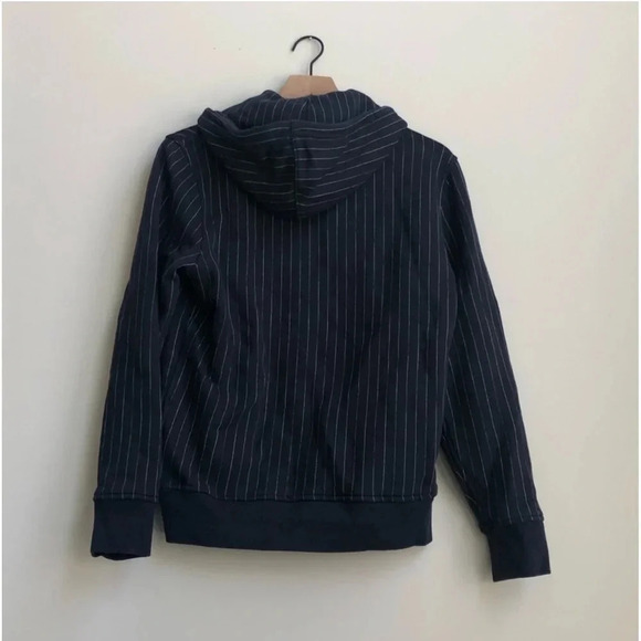 New Levi's modern batwing logo chalk stripe print hoodie pinstripe sweatshirt - Picture 7 of 8